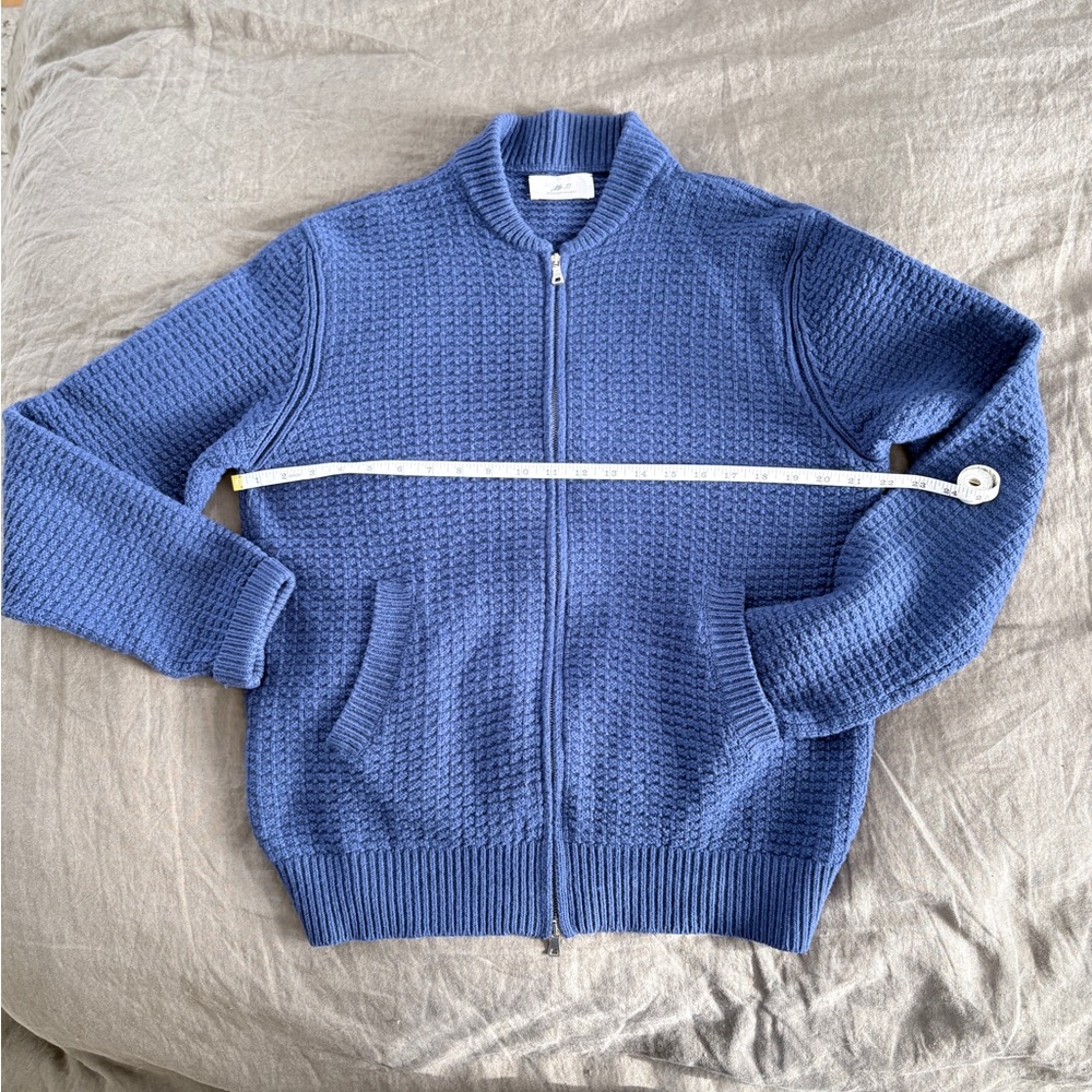 Wool Cashmere Double Zip Baseball Cardigan